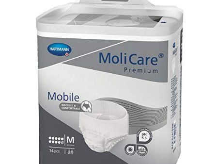 Molicare Mobile: Pañales para Adultos con Incontinencia Severa, Ropa Interior Absorbente para Hombres y Mujeres, talla M, 14 unidades Embalaje Deteriorado (Cad: 11 06 2029) on Sale