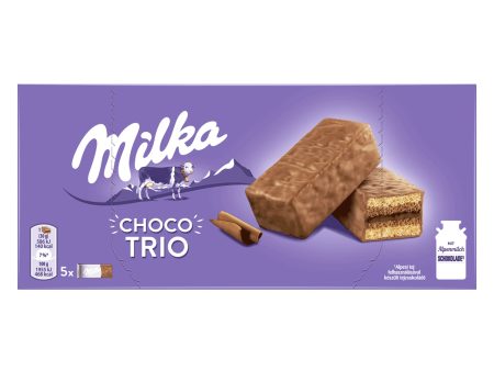 Bizcochos Milka Choco Trio con Relleno de Cacao y Cubiertos de Chocolate con Leche de los Alpes 150g Embalaje Deteriorado (Cad: 30 11 2024) For Cheap