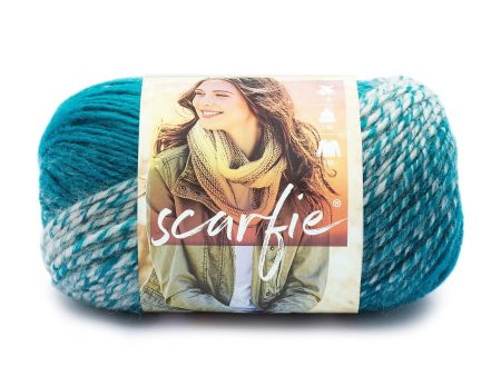 Hilo Scarfie de Lion Brand Yarn, Crema Verde Azulado, Mezcla de Acrílico y Lana Embalaje Deteriorado Discount