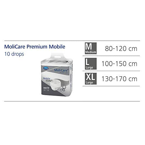 Molicare Mobile: Pañales para Adultos con Incontinencia Severa, Ropa Interior Absorbente para Hombres y Mujeres, talla M, 14 unidades Embalaje Deteriorado (Cad: 11 06 2029) on Sale