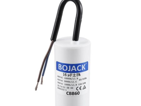 Condensador de Arranque BOJACK CBB60 16uF 450V para Motores de AC Embalaje Deteriorado Fashion