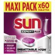 SUN - Pastillas para Lavavajillas Todo en 1 Expert Plus - 60 Tabletas - Regular - Imbatible en Manchas Incrustadas de más de 72 horas Embalaje Deteriorado Online now