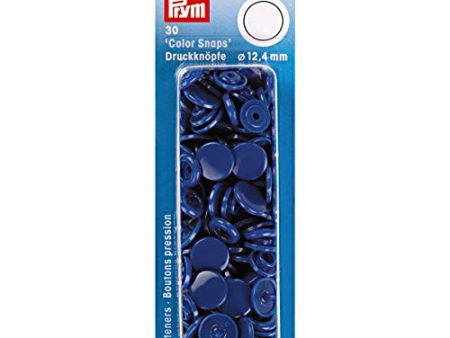 Broches a Presión Prym 393116-1, Azul Real, 12,4 mm, Paquete de 30 Embalaje Deteriorado Supply