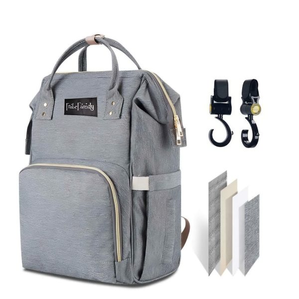 Frabe Family - Mochila para Mamá - Bolso Cambiador en Color Gris Claro Embalaje Deteriorado Online now